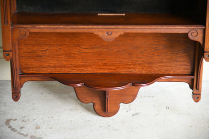Edwardian Walnut Wall Cabinet