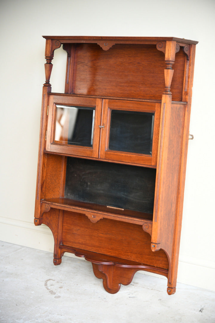 Edwardian Walnut Wall Cabinet