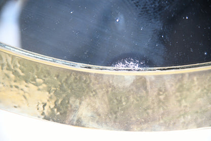 Brass Arts & Crafts Oval Wall Mirror