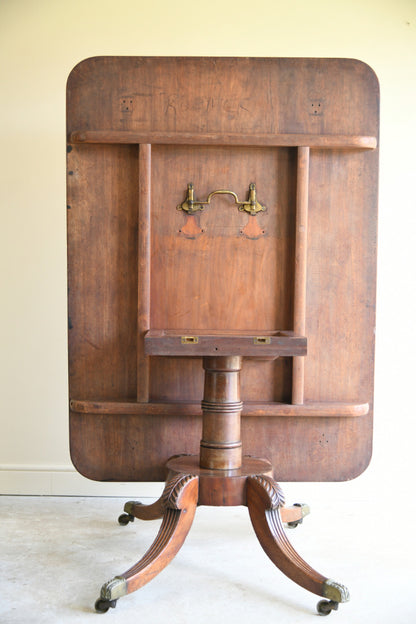 Regency Style Tilt Top Mahogany Table