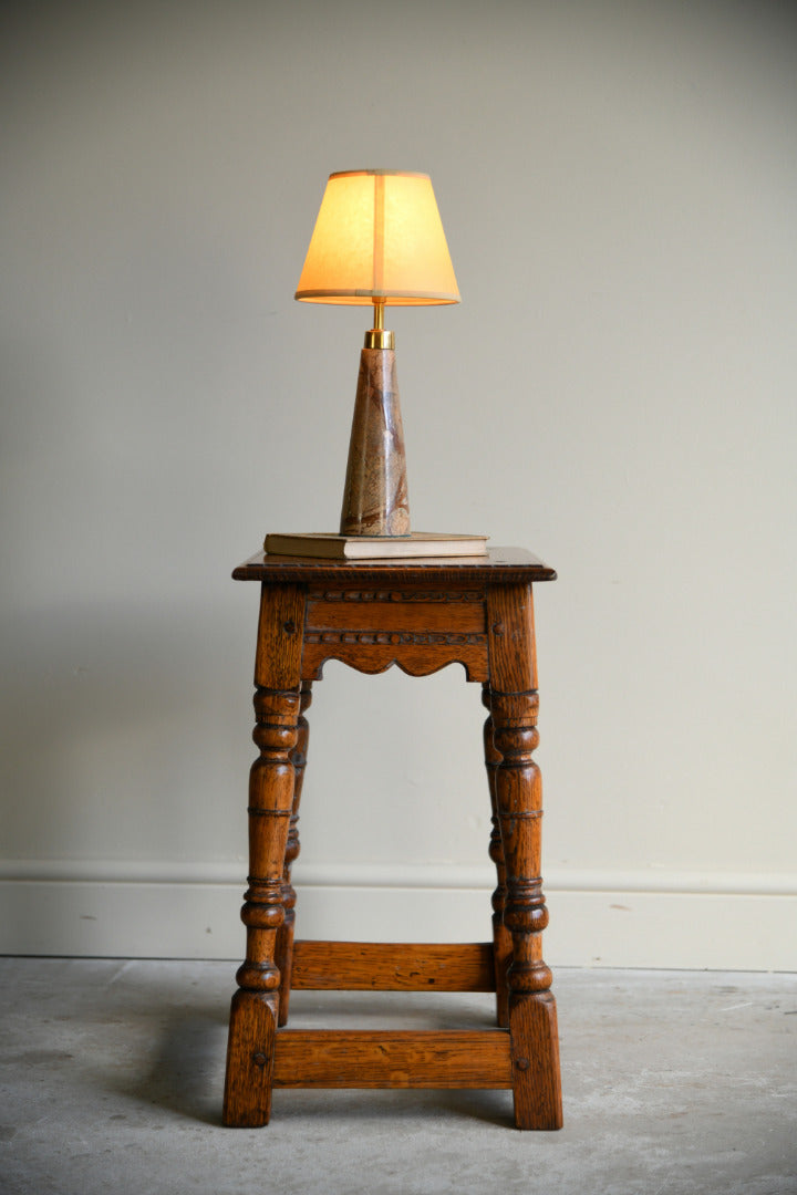 Traditional Style Oak Joint Stool