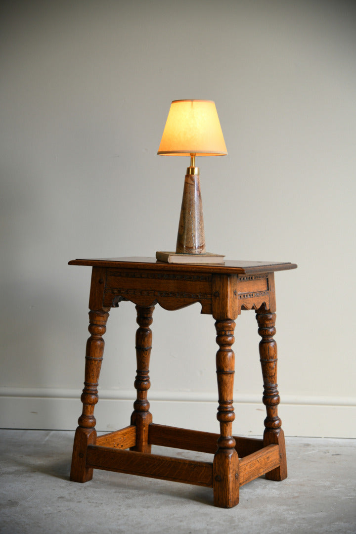 Traditional Style Oak Joint Stool