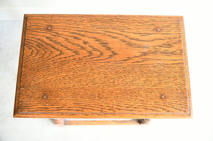 Traditional Style Oak Joint Stool