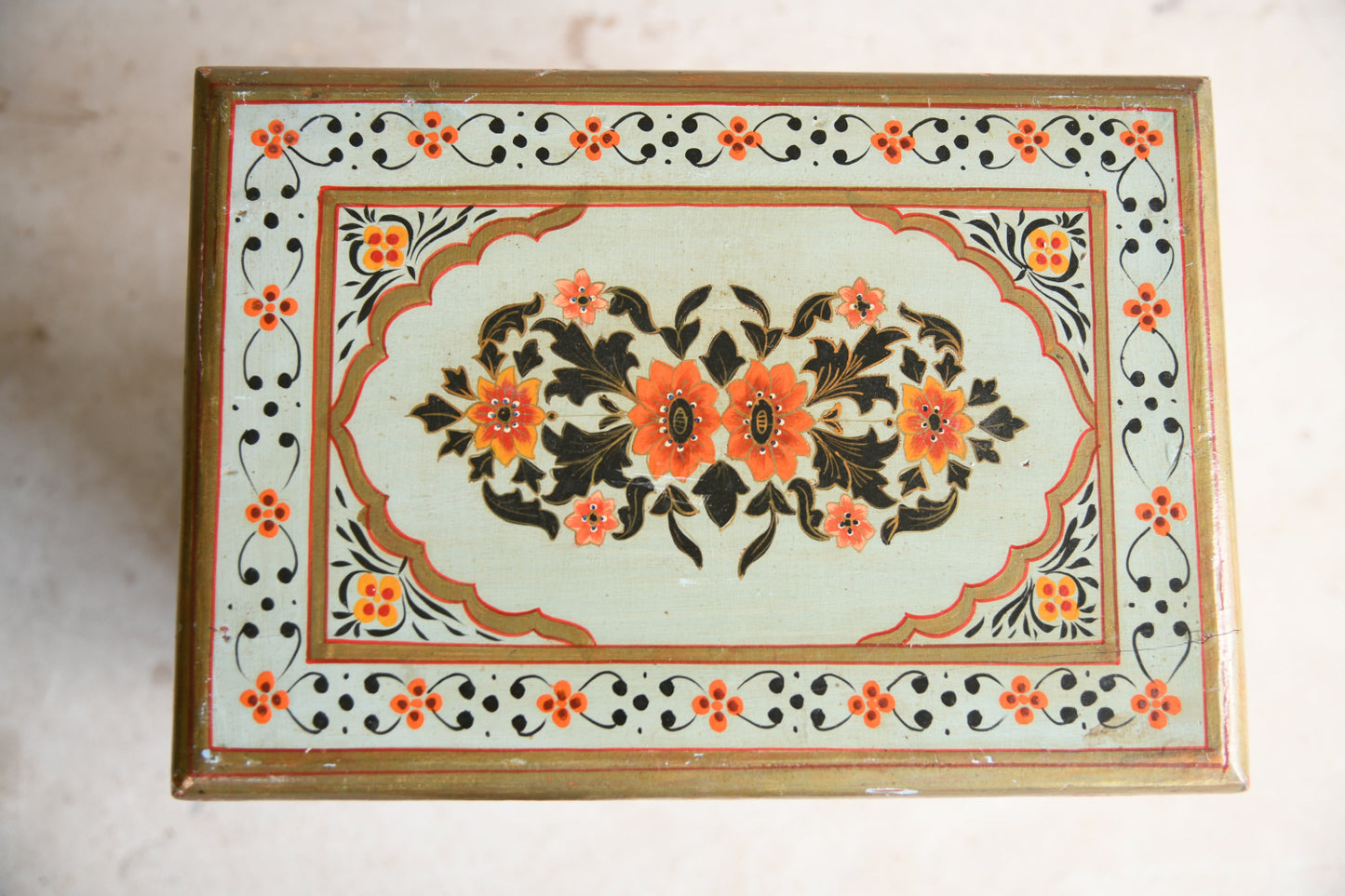 Asian Painted Cabinet