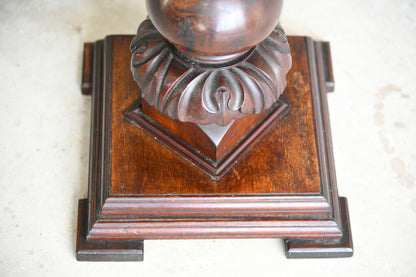 Antique Turned Mahogany Standard Lamp