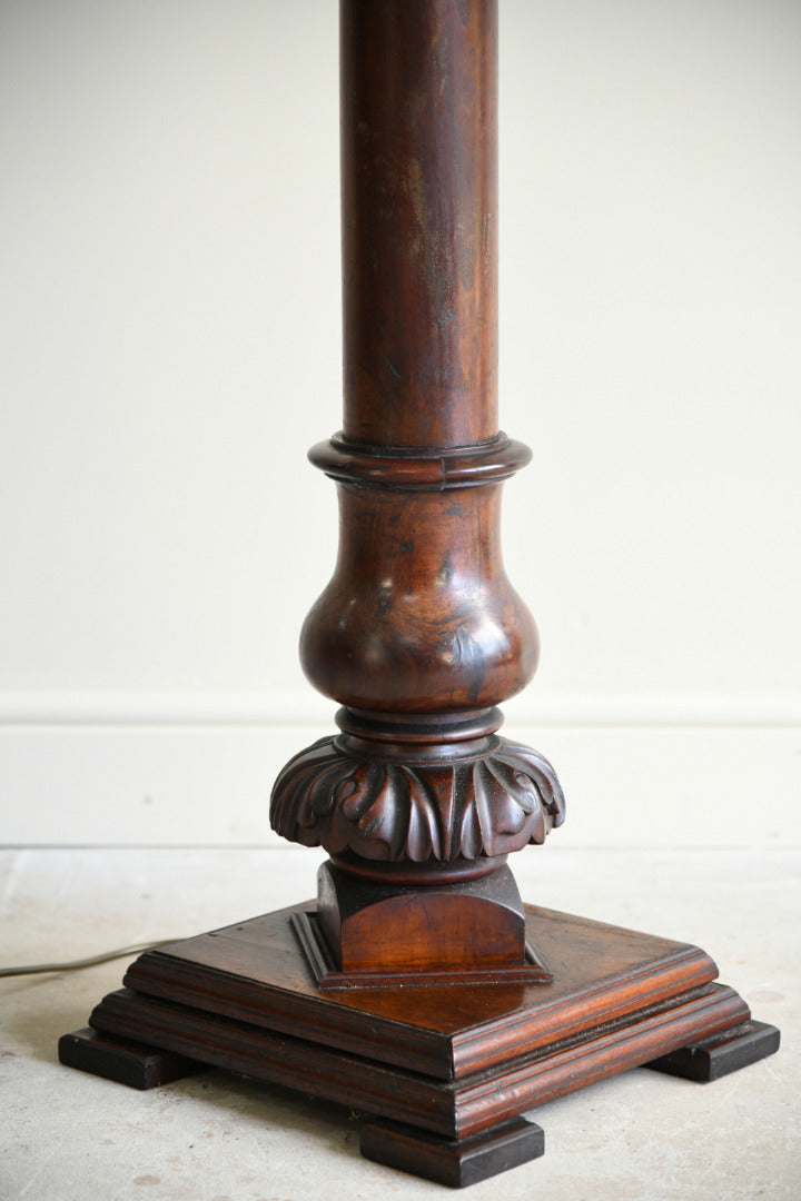 Antique Turned Mahogany Standard Lamp