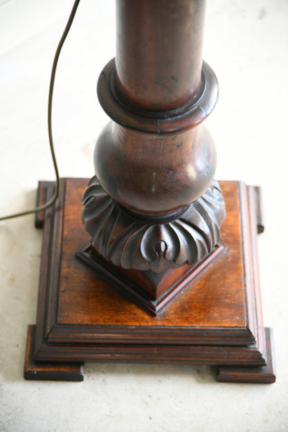 Antique Turned Mahogany Standard Lamp