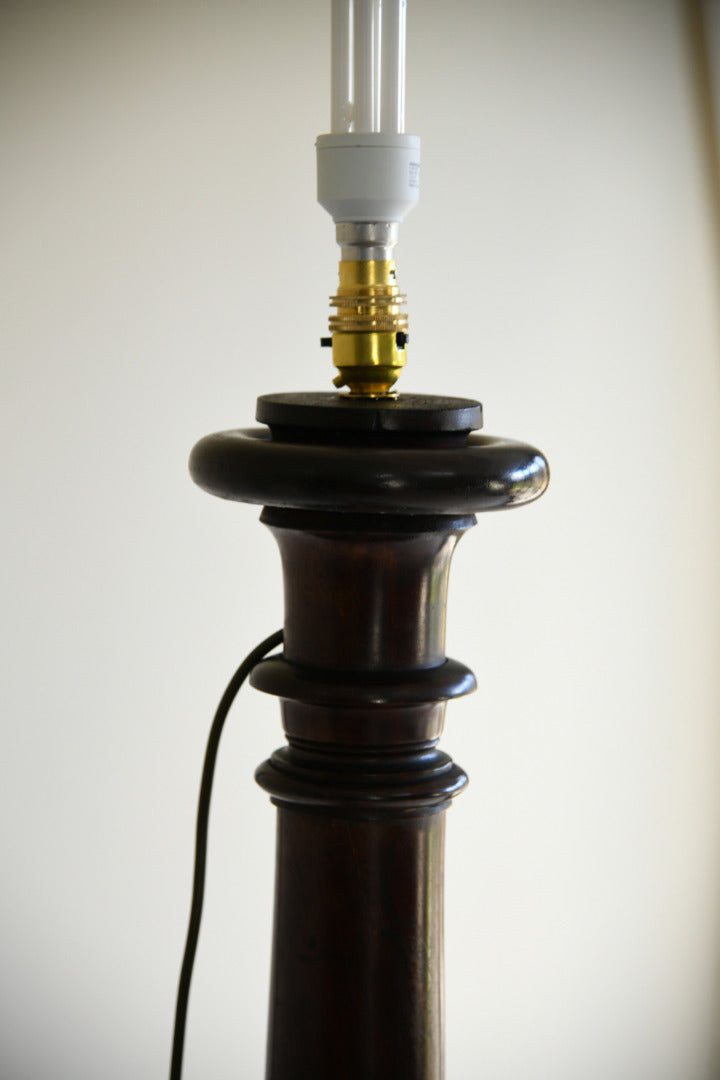 Antique Turned Mahogany Standard Lamp