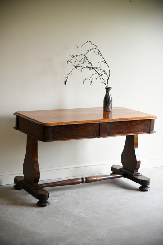 Antique Victorian Mahogany Library Table