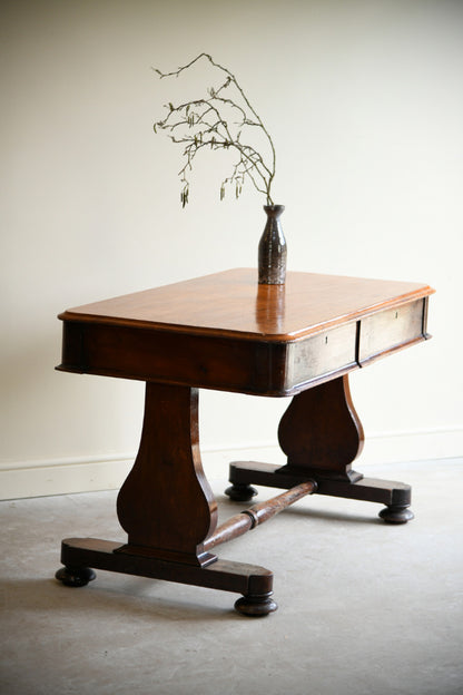 Antique Victorian Mahogany Library Table