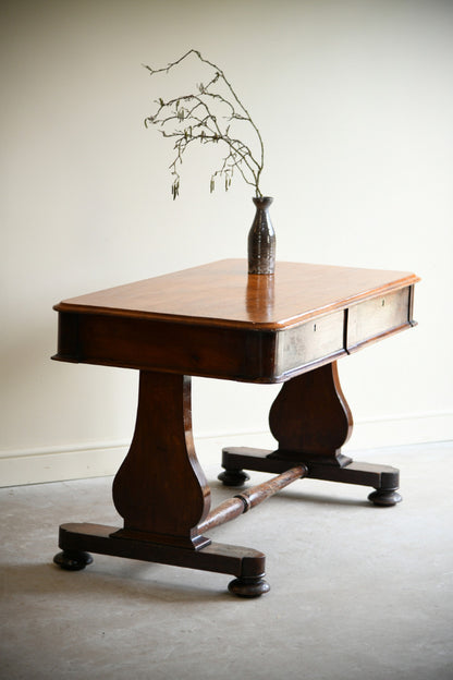 Antique Victorian Mahogany Library Table