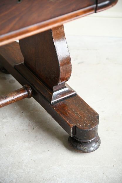 Antique Victorian Mahogany Library Table