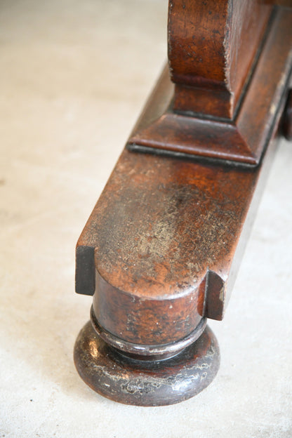 Antique Victorian Mahogany Library Table