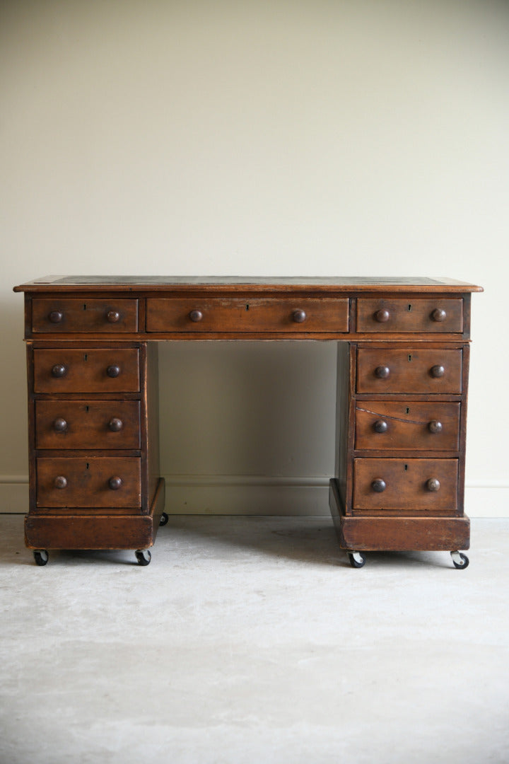 Victorian Small Twin Pedestal Desk