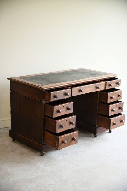 Victorian Small Twin Pedestal Desk