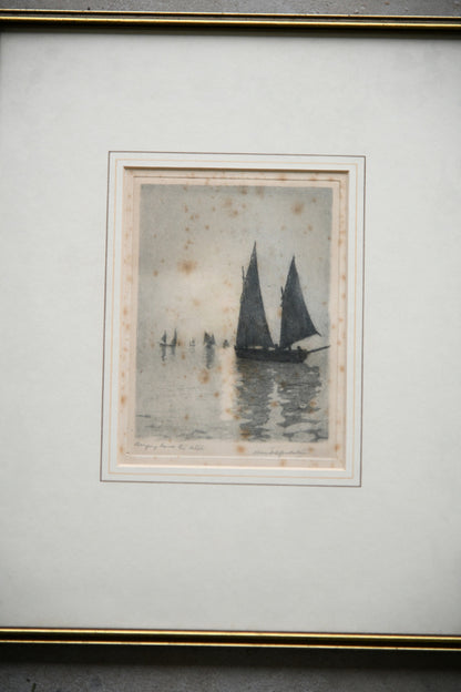 Pair Antique Aquatints