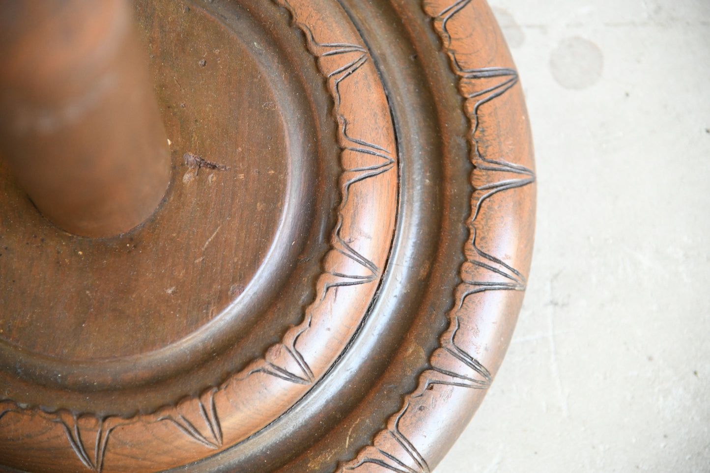 Asian Carved Wooden Standard Lamp