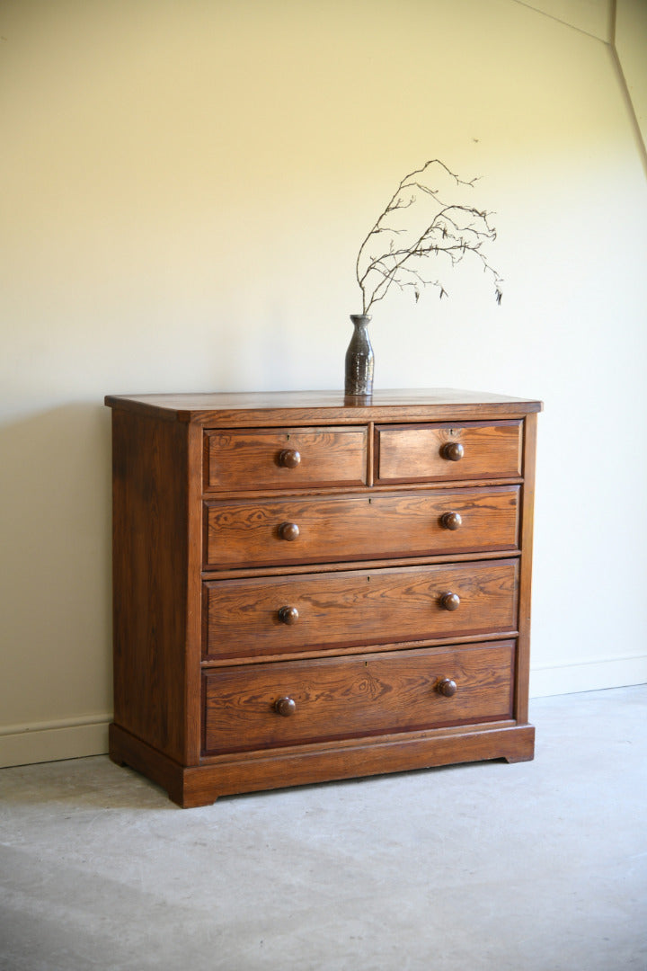 Antique Pitch Pine Chest of Drawers