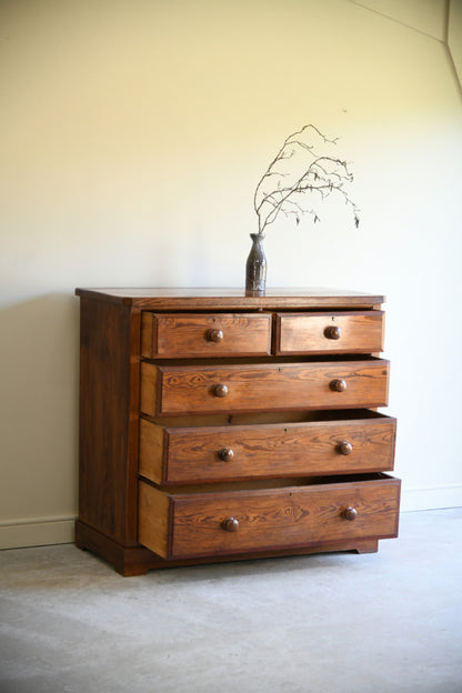 Antique Pitch Pine Chest of Drawers