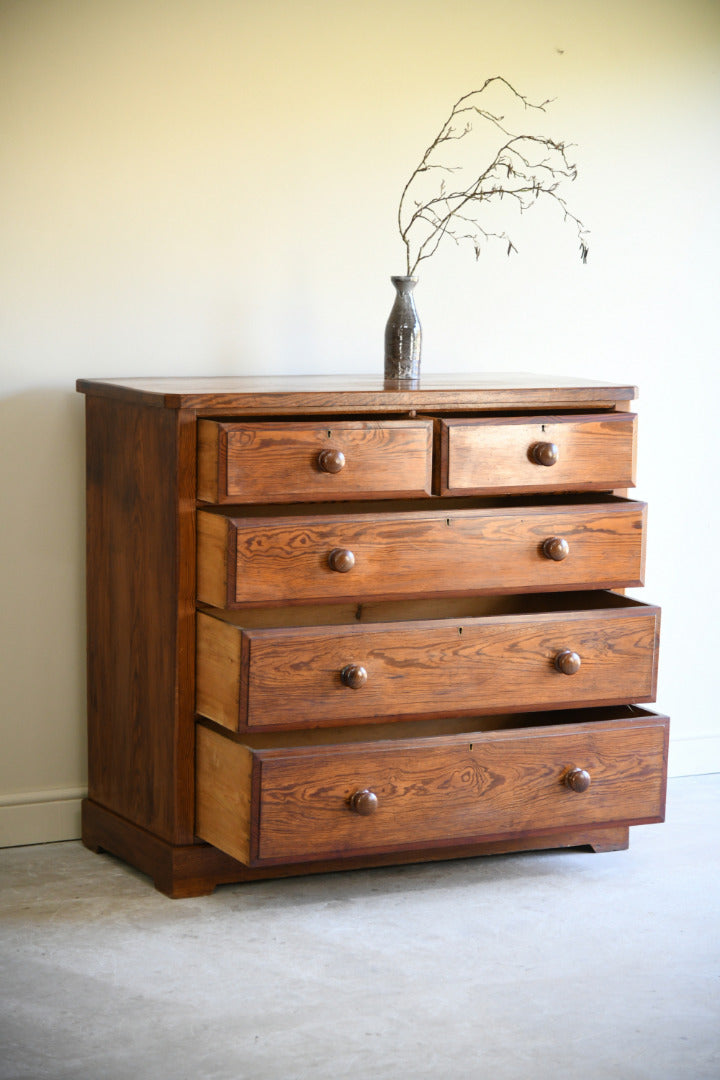 Antique Pitch Pine Chest of Drawers