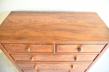 Antique Pitch Pine Chest of Drawers