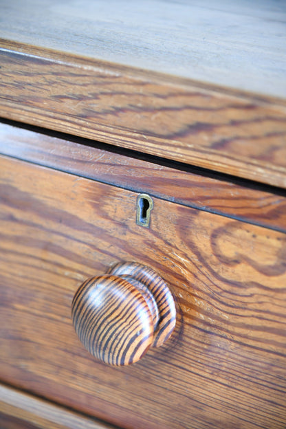 Antique Pitch Pine Chest of Drawers