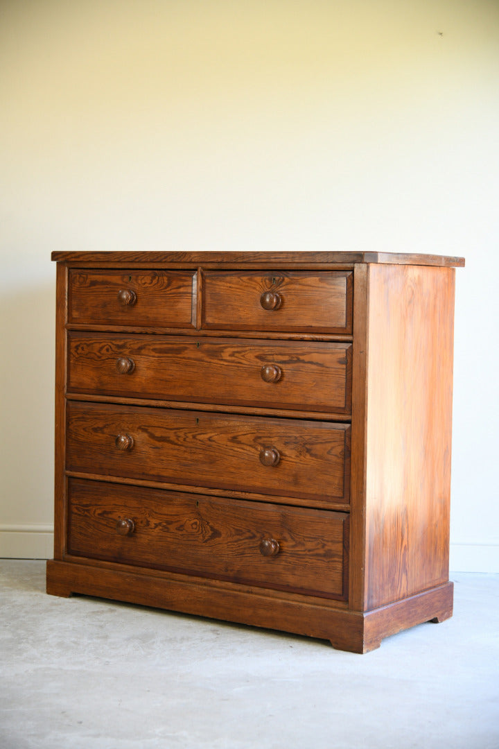 Antique Pitch Pine Chest of Drawers
