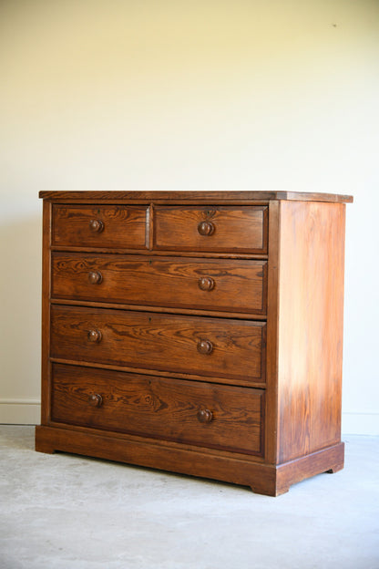 Antique Pitch Pine Chest of Drawers