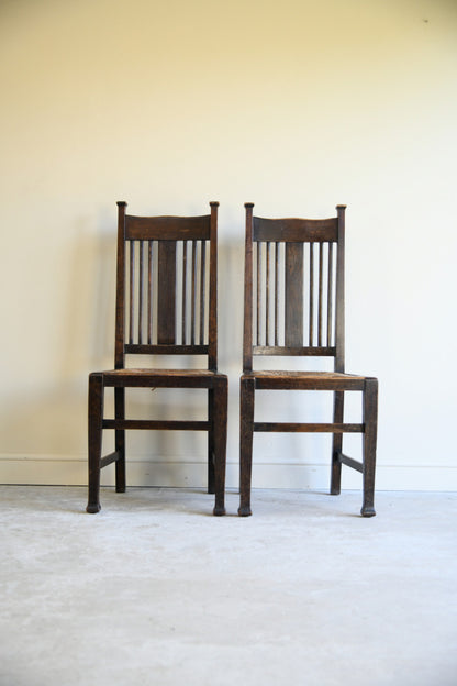 Pair Arts & Crafts Dining Chairs