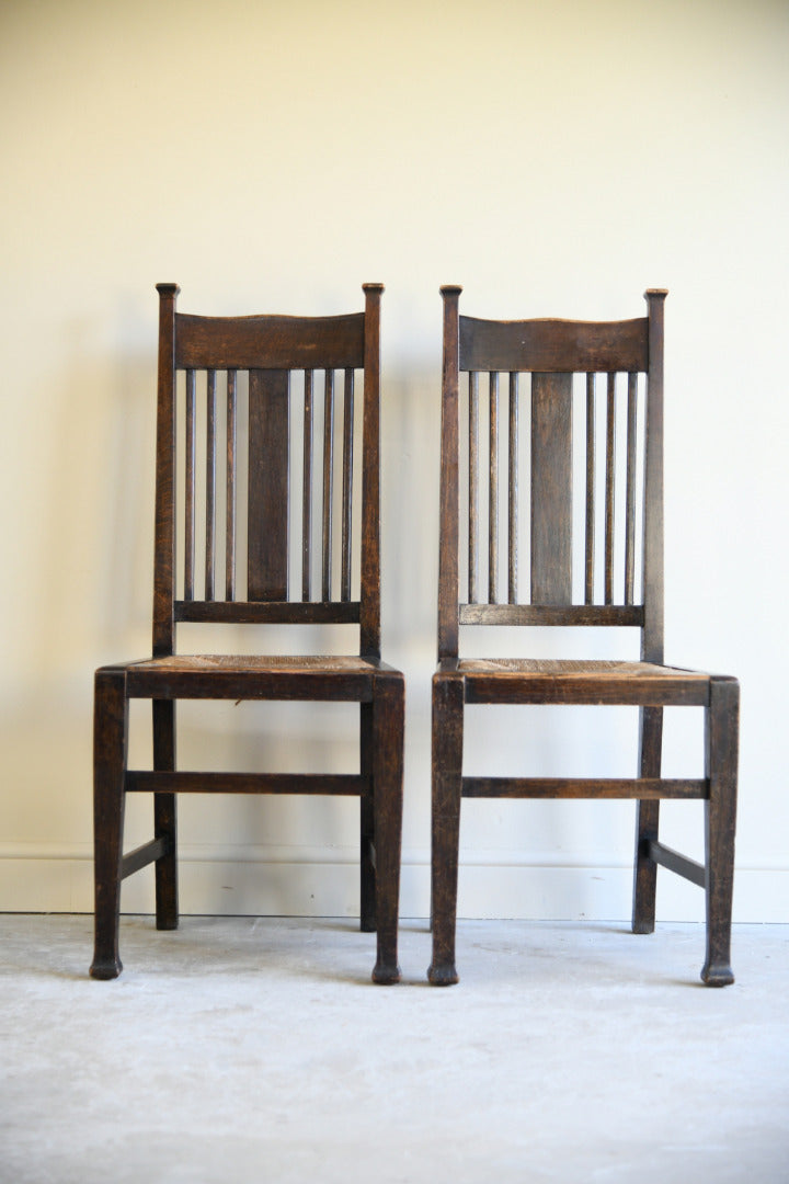Pair Arts & Crafts Dining Chairs