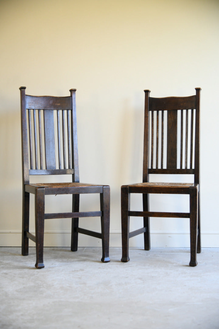 Pair Arts & Crafts Dining Chairs