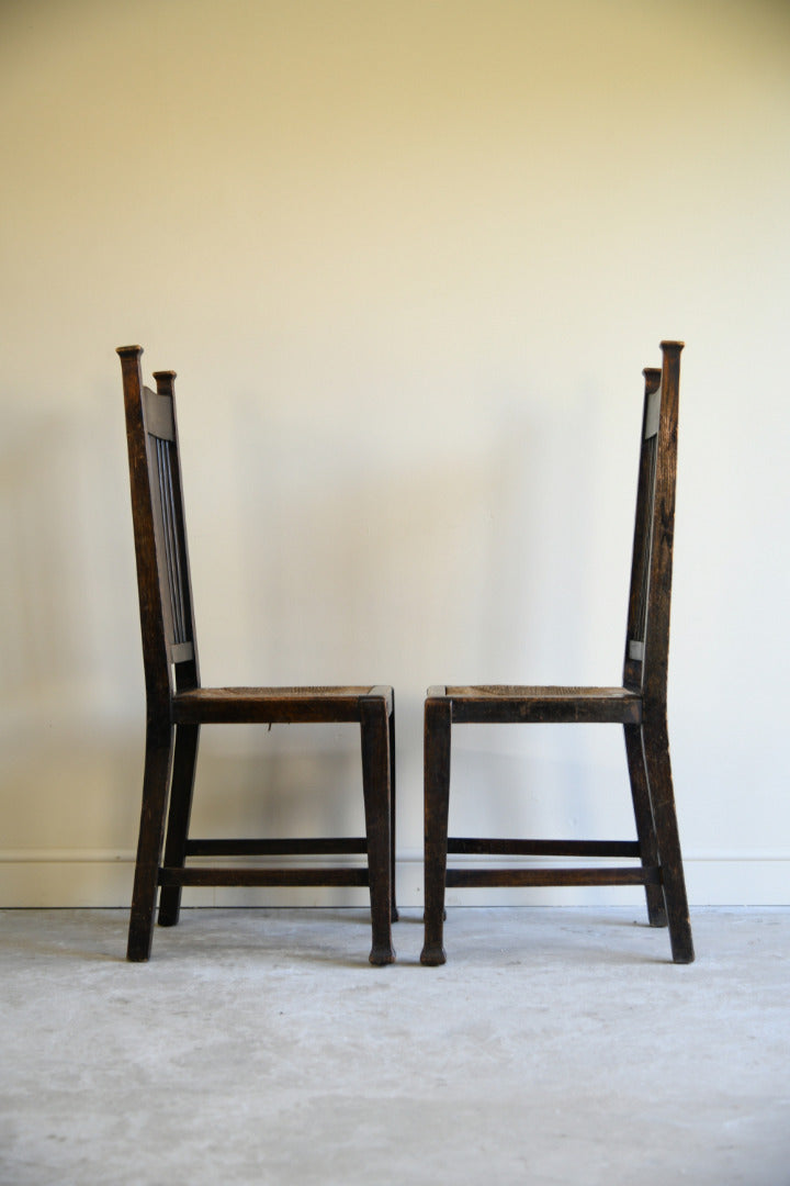 Pair Arts & Crafts Dining Chairs