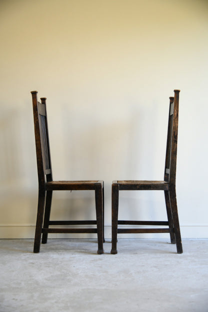 Pair Arts & Crafts Dining Chairs