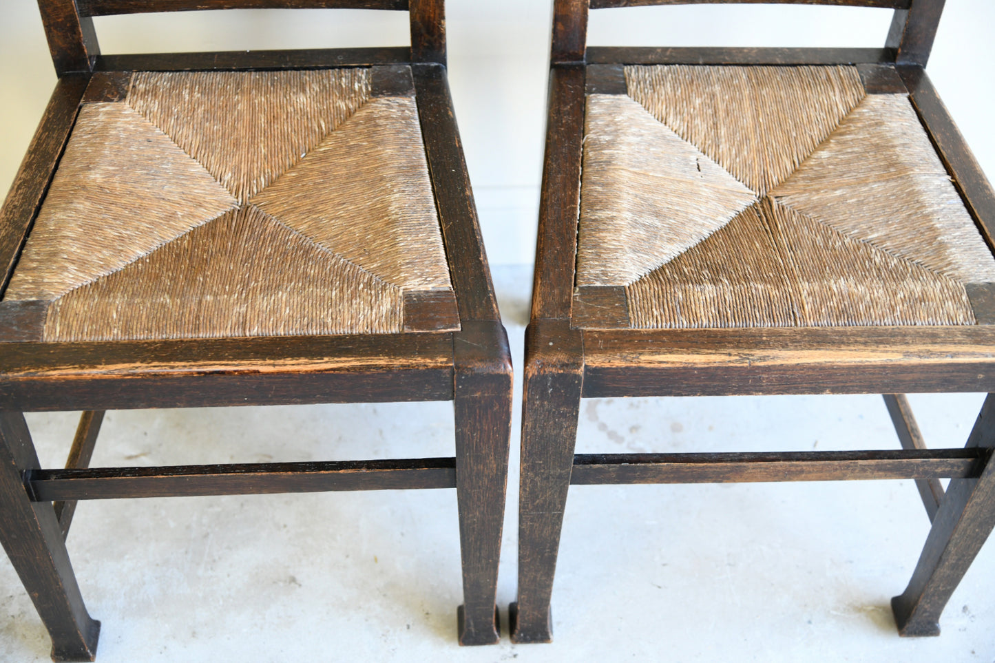 Pair Arts & Crafts Dining Chairs