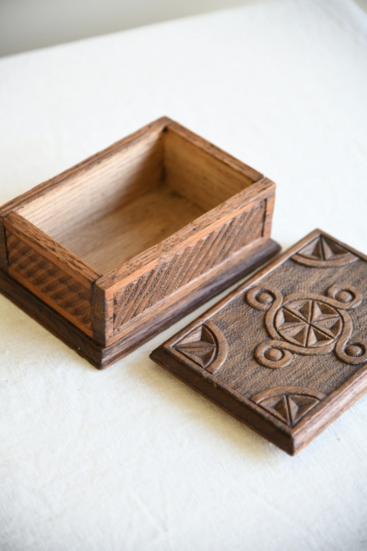 Carved Oak Box