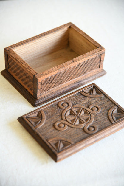 Carved Oak Box