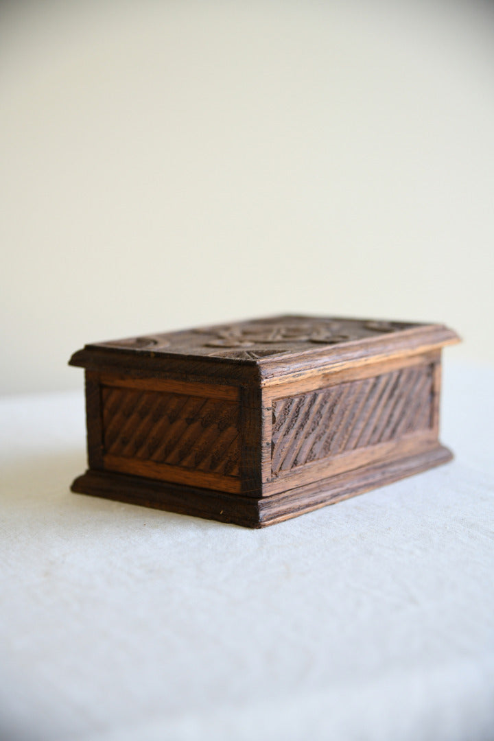 Carved Oak Box