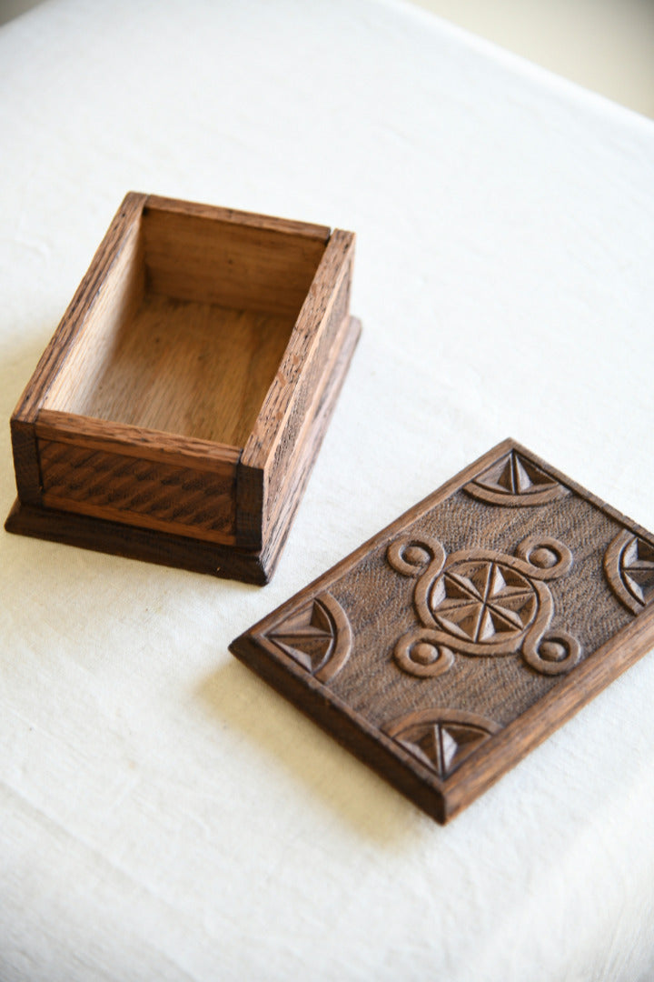 Carved Oak Box