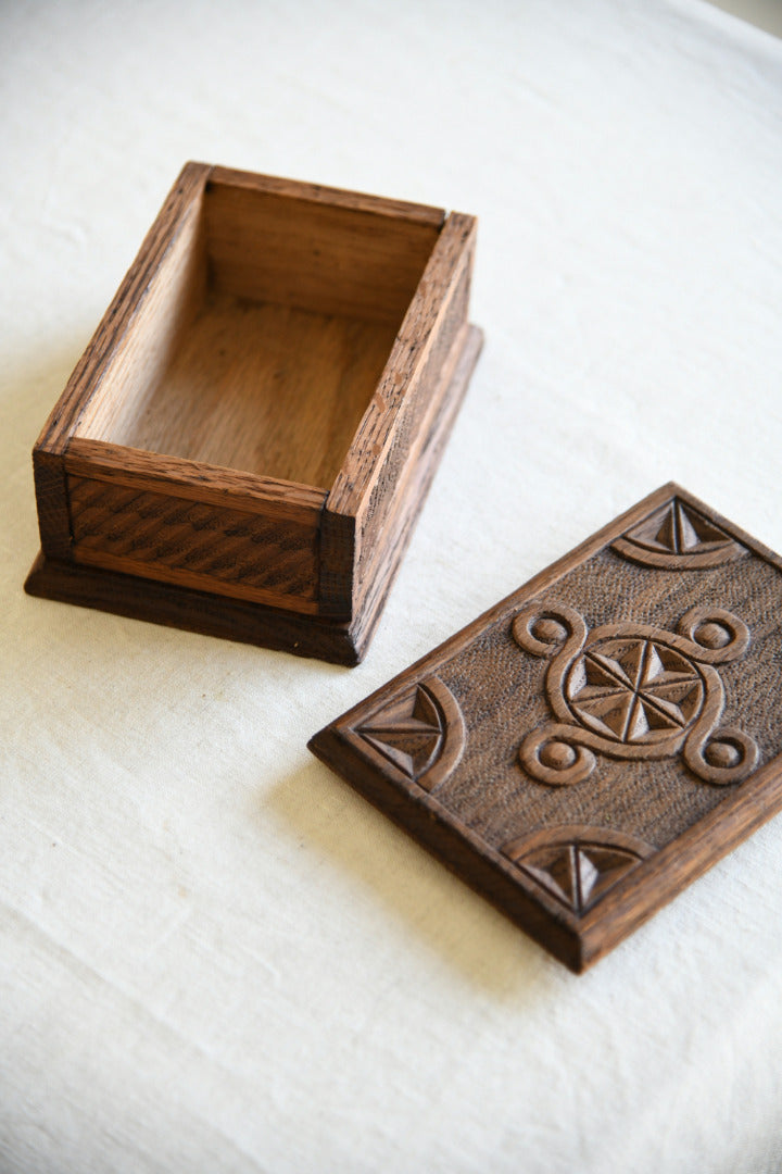 Carved Oak Box