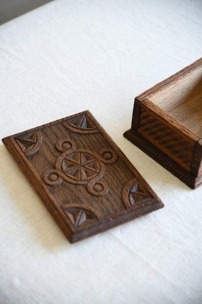 Carved Oak Box