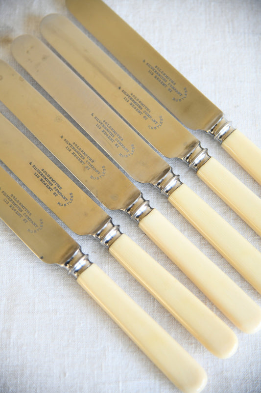 6 Vintage Dinner Knives