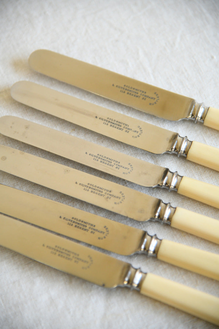 6 Vintage Dinner Knives