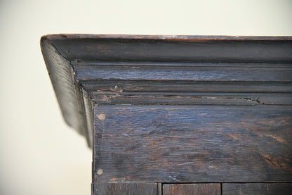 Antique Rustic Oak Housekeepers Cupboard