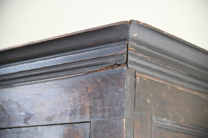 Antique Rustic Oak Housekeepers Cupboard
