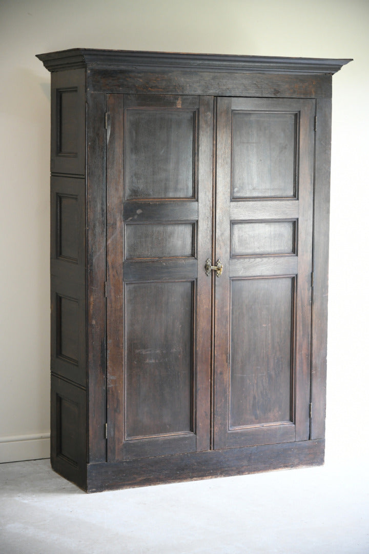 Antique Rustic Oak Housekeepers Cupboard