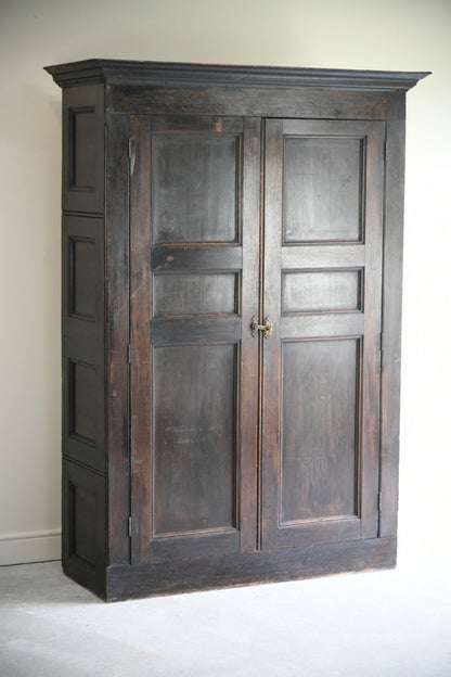 Antique Rustic Oak Housekeepers Cupboard