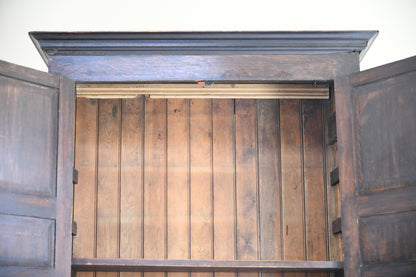 Antique Rustic Oak Housekeepers Cupboard