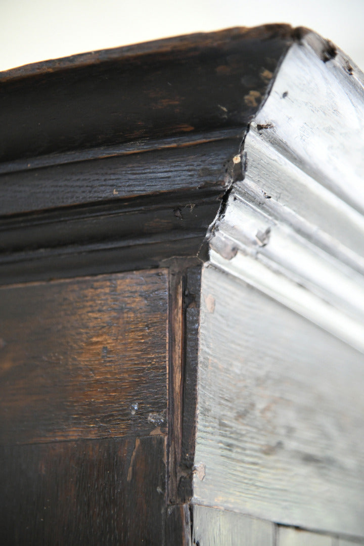 Antique Rustic Oak Housekeepers Cupboard