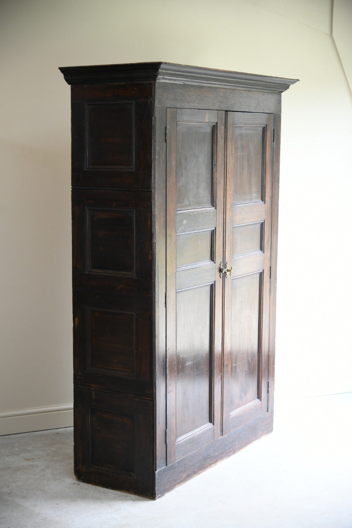 Antique Rustic Oak Housekeepers Cupboard