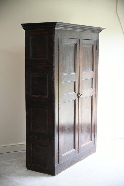 Antique Rustic Oak Housekeepers Cupboard